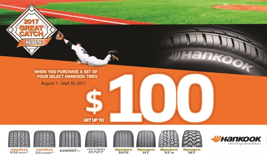 Hankook Tire Fall 2017 Rebate Tires easy