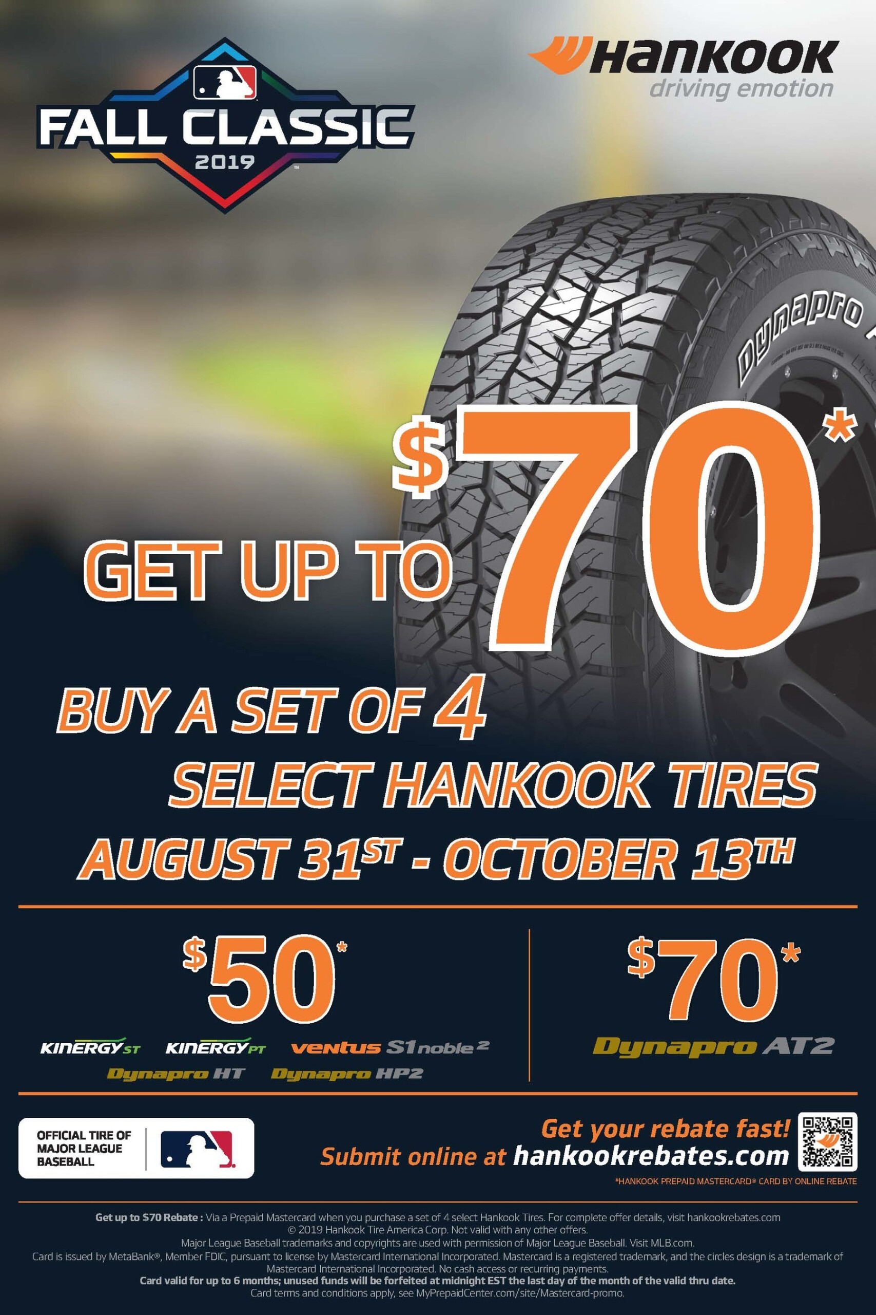 Hankook Tire Unveils 2019 Fall Classic Rebate Promotion