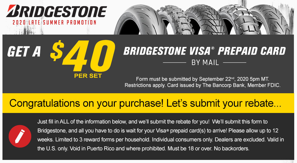 2020 Bridgestone Jul Sep Rebate Form 2020 Bridgestone Jul Sep Rebate Form