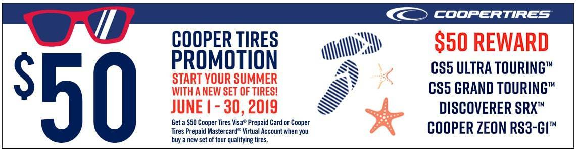 50 Cooper Tires Rebate PLUS Up To 100 Meineke Credit Card Rebate