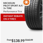 Canadian Tire Michelin Pilot Sport A S 3 25 Off Instant Rebate
