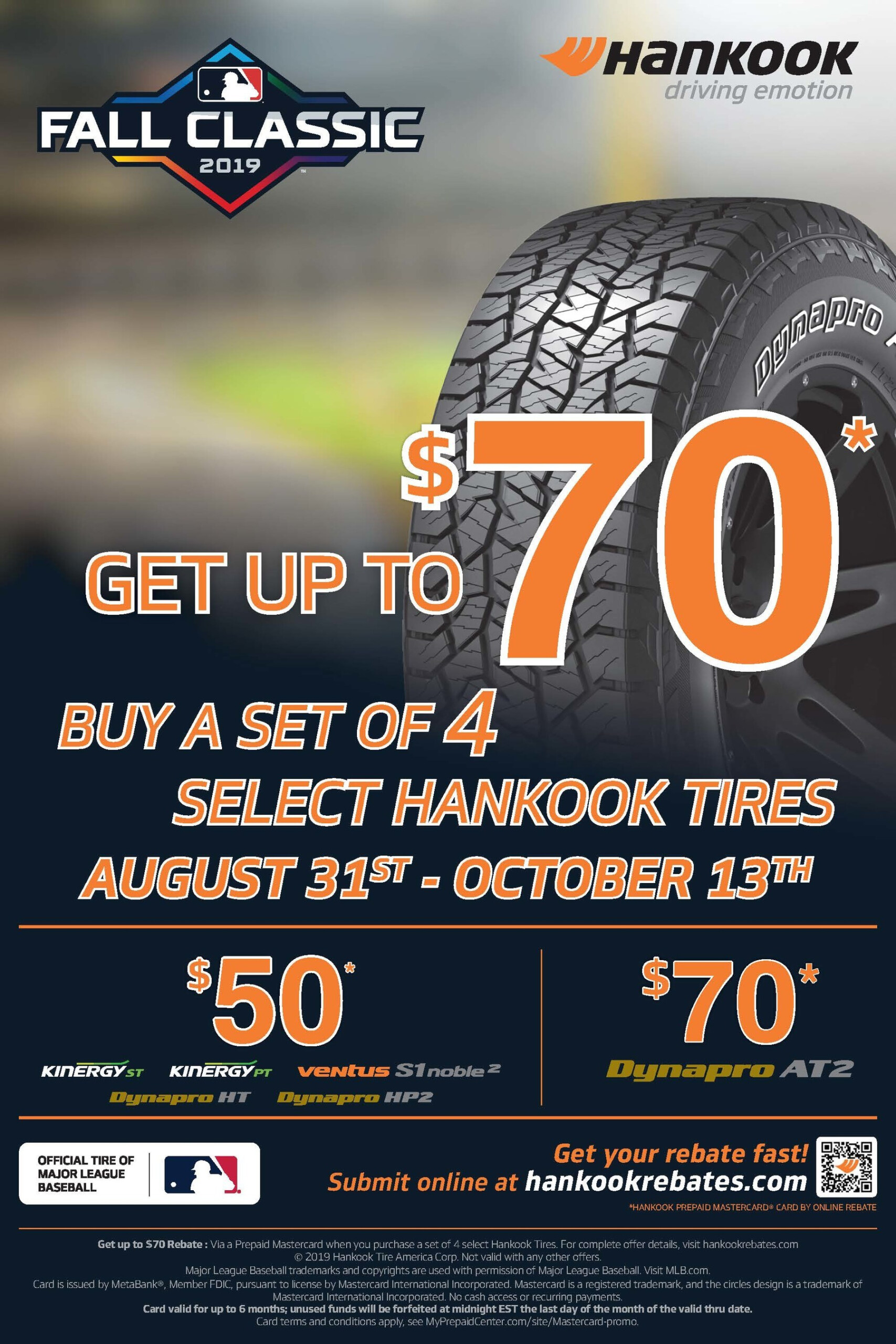 Hankook Tire Unveils 2019 Fall Classic Rebate Promotion Hankook Tire Unveils 2019 Fall Classic Rebate Promotion