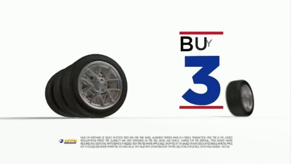 National Tire Battery TV Commercial Buy Three Get One Free 50 National Tire Battery TV Commercial Buy Three Get One Free 50