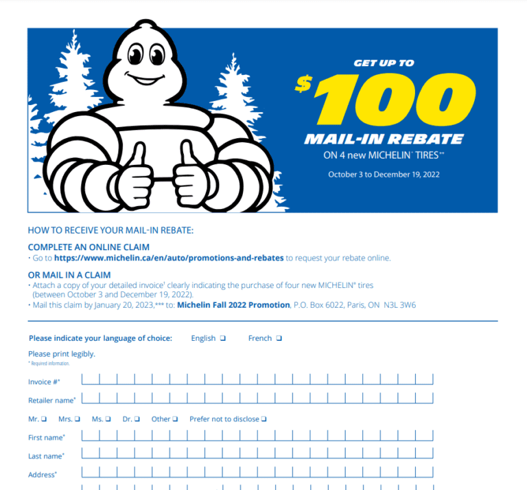 Can You Finance Tires At Costco Printable Rebate Form