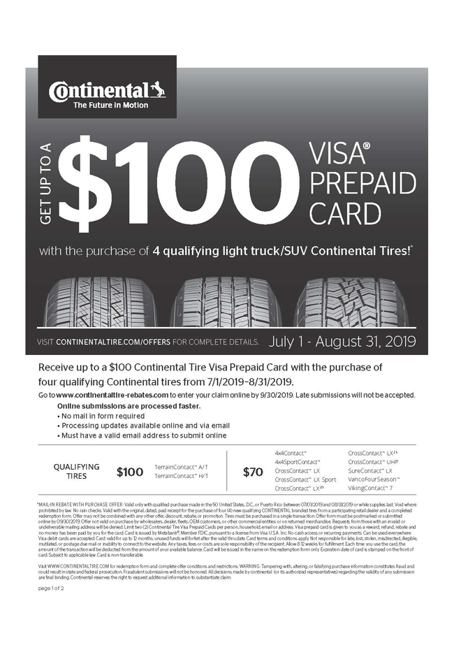 Continental Tire Rebate Midway Chevrolet Continental Tire Rebate Midway Chevrolet