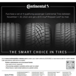 Continental Tires Rebate Printable Rebate Form
