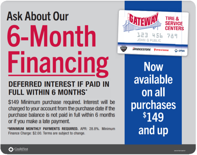 Financing Gateway Tire Service Center Memphis TN