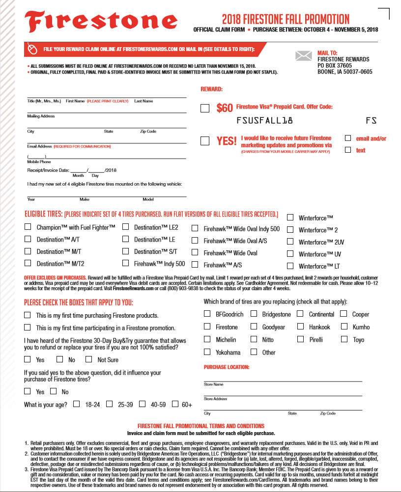 Firestone Tire Rebate Form Profile Subaru Firestone Tire Rebate Form Profile Subaru