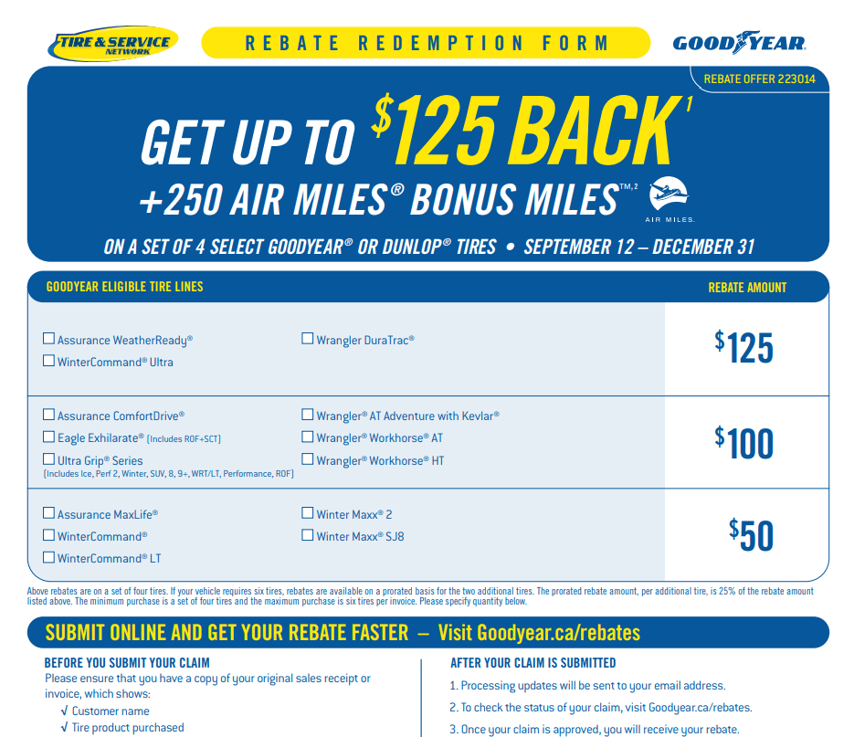 Goodyear Rebates November 2023 Qualify Redeem And Maximize Your 