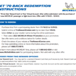 This Is An Attachment Of Michelin Printable Rebate Form From Michelin