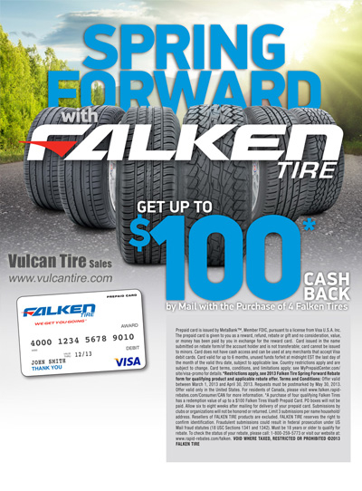 Vulcan Tire Sales Rebate Info